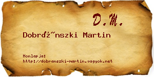 Dobránszki Martin névjegykártya